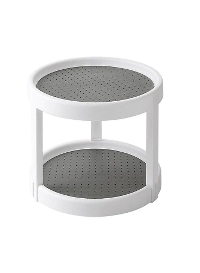 AIVER Turntable Lazy Susan Organizers, Rotating Spice Rack Spinner - Pantry, Cabinet Organization and Storage - Kitchen, Fridge, Bathroom, Vanity Countertop Spinning Organizing with Gray Base Paper pad - Image 1